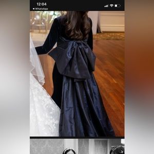 Oscar de la Renta inspired custom navy gown